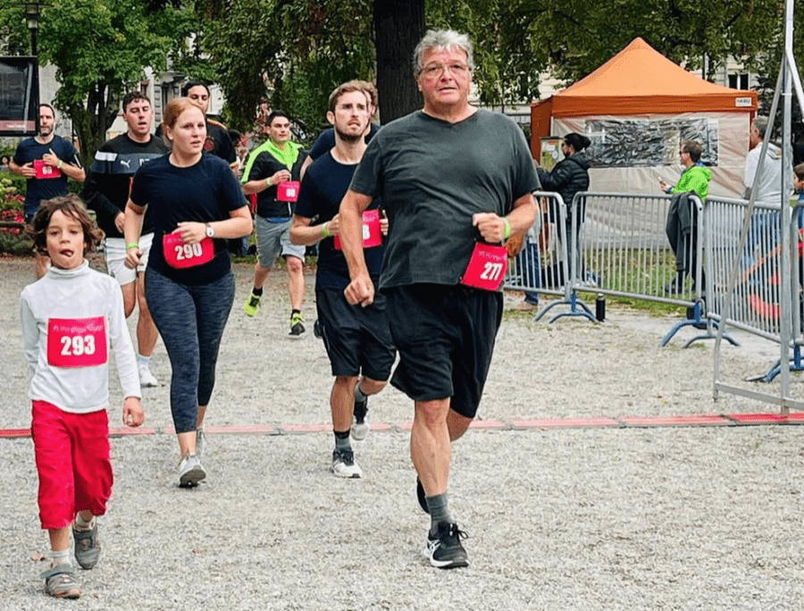 Walter Angst am Lauf gegen Rassismus