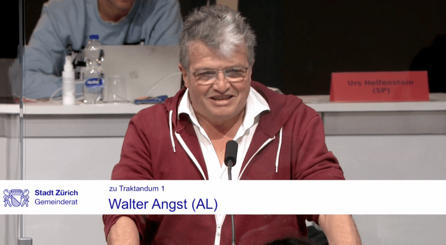 Walter Angst im Gemeinderat